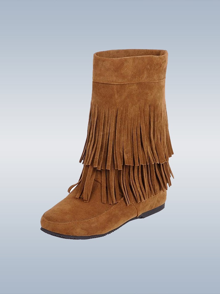 🔥Buy 4 get 10% off🔥Women'S Vintage Matte Suede Double-Tassel Boots